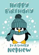 Winter Penguin Birthday Card for a lovely Nephew created by Krimbles