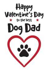 Funny, Cute Dog Dad Valentines card from the dog created by Hello Fridays Studio