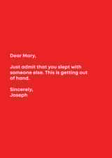 To Mary, sincerely Joseph created by Happy Little Vegemite