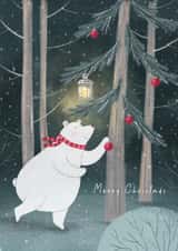 Merry Christmas. Cute bear created by Nadya Barkova