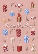 Present boxes Christmas card created by Olga Zolotykh