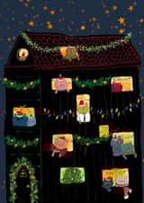 Cats having a Christmas party created by Pascale Dilger