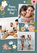 Personalised Mothers Day Photo Card created by Evie Garnett Designs - flowers pretty Mothers Day Personalised Photo Card 11847