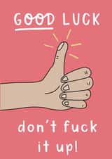 Good luck thumbs up created by Belly Flops