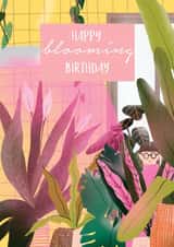 House jungle card for plant lover birthday created by Holaholga (Olga Aleksandrova)