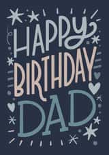 Classic Birthday Card - For Dad - Modern Typography created by Natalia Gonzalez