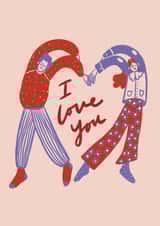 Lovers Couple Illustration Valentines Day Card created by Sophie Potter