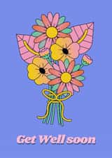 Get Well Soon retro bouquet created by Loula Rose