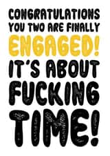 Finally Engaged! Congratulations Card created by On Fire Typography