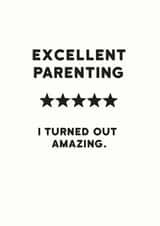 5 Star Parenting Card created by Holy Flaps