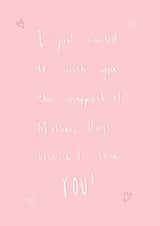 Cute message Mother’s Day card created by Molliemadethis