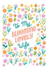 flowers wife card created by Katie Brookes