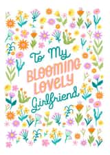 flower girlfriend card created by Katie Brookes