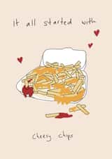 Cheesy Chips Kinda Love - Foodie Valentine's Day Card created by Eat the Moon