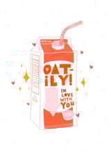 Valentines drink card created by Lily O'Neill