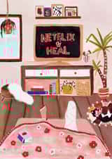 Netflix & Heal Surgery Greeting Card created by Krupali Patel