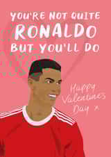 Manchester United Ronaldo Valentine's Day card created by David Rudd