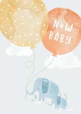 New baby , Baby shower , balloon and elephant created by Little Pipena
