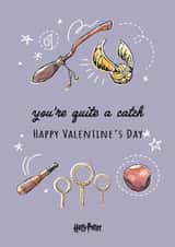 Cute Valentine's Card - You're Quite a Catch - Harry Potter created by Cardology