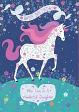 Floral Unicorn Card created by PipWilsonArt