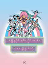 Trans Pride Flag Justice League Greeting Card created by Cardology