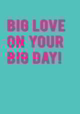 Big Love On Your Big Day - Fun Wedding Card created by Redback Cards