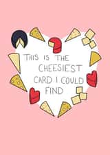 Cheesy I love you valentines card created by Polka.