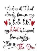 Valentines Love Card - Romantic Quote created by And You Can Quote Me