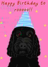Cockapoo birthday card created by Prezprints
