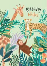Kids Birthday Jungle animals created by Louise Tiler