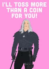 Toss a coin to The Witcher created by Swazzdraws