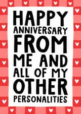 Funny Anniversary - Happy Anniversary From Me And All Of My Other Personalities created by Studio Doodles
