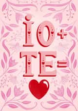 Me and you Valentine’s Day Italian card created by Silvia Volpe