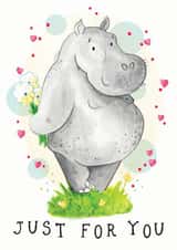 Hippo Anniversary Valentine Card  created by Vicky Kuhn