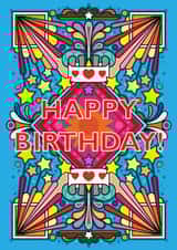 Happy Birthday Stars Card created by Rebecca Strickson Ltd