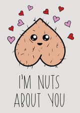 Nuts About You! Rude Funny Valentines Day Card created by Cheeky Chappy