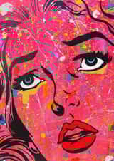 Pop Art valentines bright created by K. Bukhari