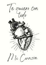 My Whole Heart Spanish Love Card created by Lilac Hailstorm