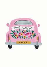 Just Married Car card created by Nicole Julia