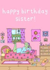 Funky Frog Sister Card created by Sarah’s Little Shops