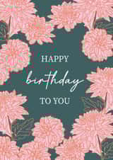 Floral Happy Birthday Card created by Oh So Studios