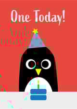 First Birthday Penguin Card created by Amy Munro