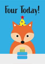 Cute Fourth Birthday Fox Card created by Amy Munro
