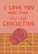 Crochet I love you card created by Amelia Katharine