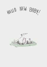 Hello New Baby, Bunny New Born Card created by @Jodsween