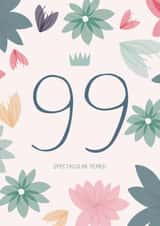 99th Birthday Card - 99 Spectacular Years created by Two For Joy Illustration