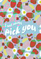 Cute Pick And Mix Anniversary Card / Valentines Day Card - Sweets - Pick And Mix - I Will Always Pick You created by Amy Kelly