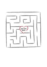 You Are Here Heart Maze Valentine Card created by Phil Tessier