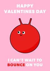 I can't wait to bounce on you Valentines day card created by Leisha Armstrong 