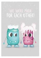Cute Monster Love Anniversary Card created by Lanther Black